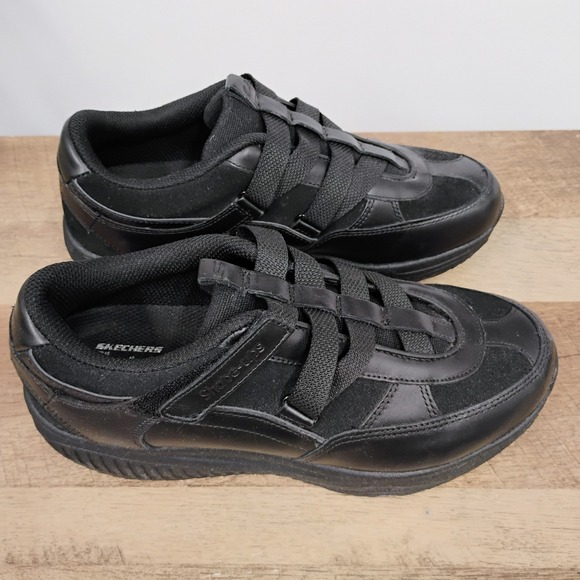 Skechers Shoes - Skechers Shape Ups Fitness‎ Shoes Women's US 8 Black Leather Sneaker Walking
